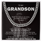 To My Grandson Cuban Chain Necklace, Gift For Grandson, Grandson Gifts From Grandparents, Grandson Gifts From Grandpa, Grandson Birthday Cards For Men, Grandson Christmas Gift From Grandfather