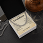Gifts for Grandson, Grandson Birthday Gifts From Grandma Present For Grandson From Grandmother To My Grandson Necklace From Grandparents Cuban Link Chain with Message Card and Gift Box, Stand Tall Even If You Fall
