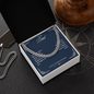 To My Dad I Love You Always & Forever, Cuban Link Chain Gift For Father From Daughter Or Son, Dad, Pops, Daddy, Step Dad, Necklace Cuban For Dad Fathers Day Christmas Birthday
