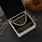 To My Grandson Necklace Birthday Gifts From Grandma Present For Grandson From Grandmother Grandparents Cuban Link Chain with Message Card and Gift Box, Gift From Grandpa To Grandson, Inspirational Pendant Christmas Gift Ideas, Love You More That I Can Say