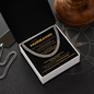To My Husband Necklace With Message Card, Gifts For Him, Husband & Boyfriend Idea, Anniversary Birthday Christmas Jewelry for Men, Cuban Link Chain for Men, Fathers Day Graduation Gifts for Him Dad Son Grandpa Step Dad Uncle