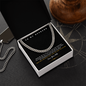 To My Husband Necklace With Message Card, Meaningful Gift for Him, Romantic Gift for Boyfriend, I Love My Husband, Unique Husband Gifts, Gift For Husband Birthday Christmas Wedding Day, Chain For Him Husband from Wife
