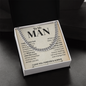 To My Man I Love You Forever & Always, I Believe That God Sent You, Cuban Link Chain Necklace, Gifts For Men, Men Necklace Jewelry For Birthday Christmas Valentines Day, Gifts For Him