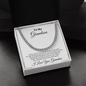 Grandson Necklace From Grandma, Grandson Gifts From Grandparents, To My Grandson Cuban Chain Necklace, To My Grandson Necklace, Necklace For Grandson From Grandpa, Christmas Gift From Grandmother
