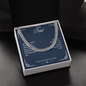 To My Dad I Love You Always & Forever, Cuban Link Chain Gift For Father From Daughter Or Son, Dad, Pops, Daddy, Step Dad, Necklace Cuban For Dad Fathers Day Christmas Birthday