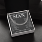 To My Wonderful Man, I Choose You, I Love You Forever & Always, Gift for Husband, Cuban Link Chain Necklace, Gifts For Men, Men Necklace Jewelry For Birthday Christmas Valentines Day, Gifts For Him