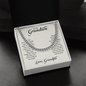 Grandson Birthday Gifts From Grandpa, To My Grandson Necklace From Grandparents, Cuban Link Chain with Message Card and Gift Box, Grandparents to Grandson Gifts, Grandson Christmas Gift Ideas, Birthday Gifts From Grandfather
