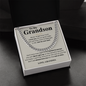 To My Grandson Necklace Birthday Gifts From Grandma Present For Grandson From Grandmother To My Grandson Necklace From Grandparents Cuban Link Chain with Message Card and Gift Box