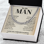 To My Man I Love You Forever & Always, I Believe That God Sent You, Cuban Link Chain Necklace, Gifts For Men, Men Necklace Jewelry For Birthday Christmas Valentines Day, Gifts For Him
