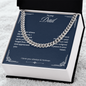 To My Dad I Love You Always & Forever, Cuban Link Chain Gift For Father From Daughter Or Son, Dad, Pops, Daddy, Step Dad, Necklace Cuban For Dad Fathers Day Christmas Birthday