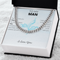 To My Man Cuban Chain Necklace, Husband Necklace from Wife, Necklace for Boyfriend, Mens Cuban Chain Necklace for Fiance, Men Necklaces for Him, Gifts for Men, Birthday Gifts for Boyfriend Husband, Fathers Day Gifts for Him Dad Son Grandpa Step Dad Uncle