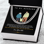 To My Husband Necklace With Message Card, Love Your Wife, Christmas Anniversary Birthday Jewelry for Dad Son Brother Boyfriend Husband, Romantic Gift, Unique Husband Gifts, Valentine's Day Necklace Birthday Gifts for Husband