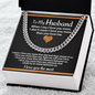 To Husband Cuban Link Chain Necklace With I Love You More Message Card, Meaningful Gift for Him, Romantic Gift for Boyfriend, I Love My Husband, Unique Husband Gifts, Gift For Husband Birthday Christmas Wedding Day, Chain For Him Husband from Wife