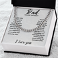 Gifts for Dad From Daughter Son, To My Dad Necklace for Dad Daddy Papa Fathers Day Birthday Present Gift for Step Dad From Daughter Son, Cuban Link Chain Jewelry For Daddy