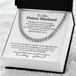 To My Future Husband Necklace With Message Card, Husband Gift From Wife, Necklace For Husband, Gift For Husband Birthday Christmas Wedding Day, Gift For Him, Gift for Man, Men's Gift