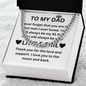 To My Dad Love Your Little Girl, I Love You Moon And Back, Daddy Necklace For Father's Day, Dad Necklace For Men, Necklace Cuban For Dad Fathers Day Christmas Birthday, Necklace Gifts For Papa