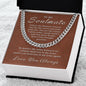 Gift for Soulmate, Miles Between Us Cuban Link Chain, Anniversary Gift for Husband, for Boyfriend, for Fiancé, Valentine's Day for Him, Birthday Christmas Jewelry for Men, Cuban Link Chain for Men, Fathers Day Gifts for Him Dad Son Grandpa Step Dad