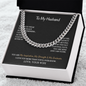 To My Husband Love Your Wife, loving you is a wonderful way to spend a lifetime, Anniversary Gift for Husband, Boyfriend, for Fiancé, Valentine's Day for Him Christmas Wedding Day, Cuban Chain For Men Gifts For Him Husband from Wifey