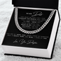 To My Dad Love Your Daughter, Jewelry For Daddy, I Can Conquer The World, Cuban Link Chain Gift For Father From Daughter, Dad, Pops, Daddy, Step Dad, Necklace Cuban For Dad Fathers Day Christmas Birthday