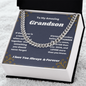 Thoughtful and Unique Gifts for Your Grandson from Grandma Cuban Chain With Message Card And Gift Box, Grandson Gifts From Grandma, Grandson Birthday, Christmas Gifts From Grandmother Present For Grandson From Grandparents