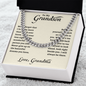 To My Grandson Necklace, Gifts From Grandma, Cuban Link Chain, Jewelry Card for Him, Best Birthday, Christmas Gift Idea for Grandson, Necklace For Grandson From Grandparents, Christmas Gift From Grandmother
