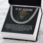 To My Husband Necklace With Message Card, Husband Gift From Wife, Necklace For Husband, Romantic Gift, Unique Husband Gifts, Gift For Husband Birthday Christmas Wedding Day, Chain For Him Husband, Men Anniversary Necklace Husband