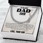 To The Best Dad Ever Necklace Love Your Son, Jewelry For Daddy From Son, Papa Necklace For Fathers Day, Dad Necklace For Men, Necklace Cuban For Dad Father's Day Christmas Birthday, Gifts For Dad