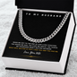 To My Husband Necklace With Message Card, Meaningful Gift for Him, Romantic Gift for Boyfriend, I Love My Husband, Unique Husband Gifts, Gift For Husband Birthday Christmas Wedding Day, Chain For Him Husband from Wife