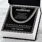 Dear Husband Love Your Wife, Thank you for being my husband, Cuban Link Chain, Anniversary Gift for Husband, Boyfriend, for Fiancé, Valentine's Day for Him Christmas Wedding Day, Chain For Him Husband from Wife