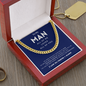 To My Man All Of Me Loves All Of You, I Love You Forever + Always, Better Person, Cuban Link Chain, Anniversary Gift for Husband, Boyfriend, for Fiancé, Valentine's Day for Him Christmas Wedding Day, Chain For Him Husband from Wife