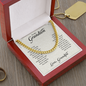 Grandson Birthday Gifts From Grandpa, To My Grandson Necklace From Grandparents, Cuban Link Chain with Message Card and Gift Box, Grandparents to Grandson Gifts, Grandson Christmas Gift Ideas, Birthday Gifts From Grandfather