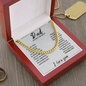 Gifts for Dad From Daughter Son, To My Dad Necklace for Dad Daddy Papa Fathers Day Birthday Present Gift for Step Dad From Daughter Son, Cuban Link Chain Jewelry For Daddy