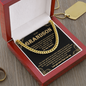 To My Grandson Necklace Birthday Gifts From Grandma Present For Grandson From Grandmother Grandparents Cuban Link Chain with Message Card and Gift Box, Gift From Grandpa To Grandson, Inspirational Pendant Christmas Gift Ideas, Love You More That I Can Say