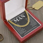 To My Wonderful Man, I Choose You, I Love You Forever & Always, Gift for Husband, Cuban Link Chain Necklace, Gifts For Men, Men Necklace Jewelry For Birthday Christmas Valentines Day, Gifts For Him