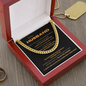 To My Husband Necklace With Message Card, Gifts For Him, Husband & Boyfriend Idea, Anniversary Birthday Christmas Jewelry for Men, Cuban Link Chain for Men, Fathers Day Graduation Gifts for Him Dad Son Grandpa Step Dad Uncle