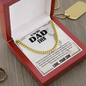 To The Best Dad Ever Necklace Love Your Son, Jewelry For Daddy From Son, Papa Necklace For Fathers Day, Dad Necklace For Men, Necklace Cuban For Dad Father's Day Christmas Birthday, Gifts For Dad