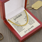 To My Grandson Necklace, Gifts From Grandma, Cuban Link Chain, Jewelry Card for Him, Best Birthday, Christmas Gift Idea for Grandson, Necklace For Grandson From Grandparents, Christmas Gift From Grandmother