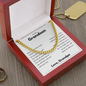 To My Grandson Cuban Chain Necklace, Gift For Grandson, Grandson Gifts From Grandparents, Grandson Gifts From Grandpa, Grandson Birthday Cards For Men, Grandson Christmas Gift From Grandfather