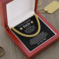 To My Wonderful Dad, First Man I Ever Loved, Cuban Link Chain Gift For Father, Dad, Pops, Daddy, Step Dad, Necklace Cuban For Dad Fathers Day Christmas Birthday, Necklace Gifts For Dad