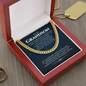 Cuban Link Chain Gift for Grandson, Grandson Necklace Gifts From Grandparents, Birthday Anniversary Jewelry Gifts for Grandson from Grandma or Grandpa, Jewelry Card for Him, Best Birthday, Christmas Gift Idea for Grandson From Grandmother or Grandparents