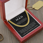 To My Man Necklace, Boyfriend Valentines Day Gift, Mens Cuban Chain Necklace for Fiance, Men Necklaces for Him, Gift For Boyfriend, Husband Gift, Husband Necklace, Boyfriend Jewelry