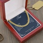 To My Dad I Love You Always & Forever, Cuban Link Chain Gift For Father From Daughter Or Son, Dad, Pops, Daddy, Step Dad, Necklace Cuban For Dad Fathers Day Christmas Birthday
