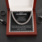 Dear Husband Love Your Wife, Thank you for being my husband, Cuban Link Chain, Anniversary Gift for Husband, Boyfriend, for Fiancé, Valentine's Day for Him Christmas Wedding Day, Chain For Him Husband from Wife