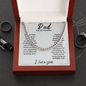 Gifts for Dad From Daughter Son, To My Dad Necklace for Dad Daddy Papa Fathers Day Birthday Present Gift for Step Dad From Daughter Son, Cuban Link Chain Jewelry For Daddy