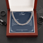 To My Dad I Love You Always & Forever, Cuban Link Chain Gift For Father From Daughter Or Son, Dad, Pops, Daddy, Step Dad, Necklace Cuban For Dad Fathers Day Christmas Birthday