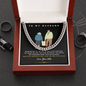 To My Husband Necklace With Message Card, Love Your Wife, Christmas Anniversary Birthday Jewelry for Dad Son Brother Boyfriend Husband, Romantic Gift, Unique Husband Gifts, Valentine's Day Necklace Birthday Gifts for Husband