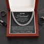 To my Husband, I Love Y ou Forever And Always, I choose you to live my life with, Cuban Link Chain Necklace, Gifts For Men, Men Necklace Jewelry For Birthday Christmas Valentines Day, Gifts For Him
