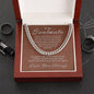 Gift for Soulmate, Miles Between Us Cuban Link Chain, Anniversary Gift for Husband, for Boyfriend, for Fiancé, Valentine's Day for Him, Birthday Christmas Jewelry for Men, Cuban Link Chain for Men, Fathers Day Gifts for Him Dad Son Grandpa Step Dad