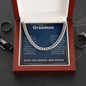 To Our Grandson Gift Cuban Link Chain, Grandson Gift from Grandma or Grandpa, Grandparents to Grandson Gifts, Grandson Christmas Gift Ideas, Birthday Gifts From Grandmother