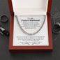 To My Future Husband Necklace With Message Card, Husband Gift From Wife, Necklace For Husband, Gift For Husband Birthday Christmas Wedding Day, Gift For Him, Gift for Man, Men's Gift